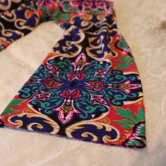 Win Win Colorful Bell Sleeve Tunic Top/Mini Dress Size Large/XL Fun and Funky - Picture 9 of 11